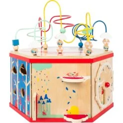 Small Foot Cube D'activités Hexagonal -Magasin De Jouets En Bois boite hexagonale multi activites en bois 12
