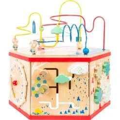 Small Foot Cube D'activités Hexagonal -Magasin De Jouets En Bois boite hexagonale multi activites en bois 13