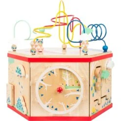 Small Foot Cube D'activités Hexagonal -Magasin De Jouets En Bois boite hexagonale multi activites en bois 14