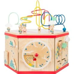 Small Foot Cube D'activités Hexagonal -Magasin De Jouets En Bois boite hexagonale multi activites en bois 16
