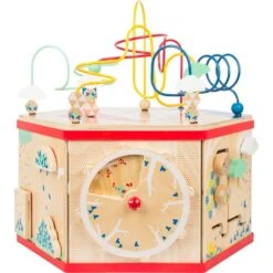 Small Foot Cube D'activités Hexagonal -Magasin De Jouets En Bois boite hexagonale multi activites en bois 17