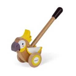 Janod Cacatoès à Pousser 9 Janod Cacatoès à Pousser -Magasin De Jouets En Bois cacatoes a pousser bois 4