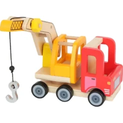 Small Foot Camion Grue -Magasin De Jouets En Bois camion grue en bois 3