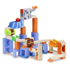 Circuit à Billes - Double Course -Magasin De Jouets En Bois circuit a billes en bois double course 3