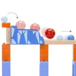 Circuit à Billes - Double Course -Magasin De Jouets En Bois circuit a billes en bois double course 4