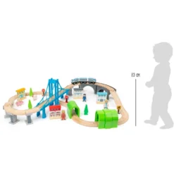 Small Foot Circuit De Train - Le Pont Bleu -Magasin De Jouets En Bois circuit de train le pont bleu en bois 4