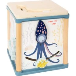 Small Foot Cube De Motricité - Beauté Marine -Magasin De Jouets En Bois cube de motricite beaute marine bois 4