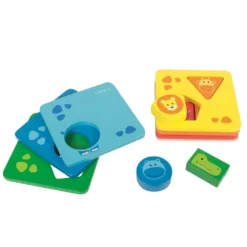 Beleduc Jeu à Empiler - Animaux Rigolos -Magasin De Jouets En Bois jeu a empiler animaux rigolos bois 7