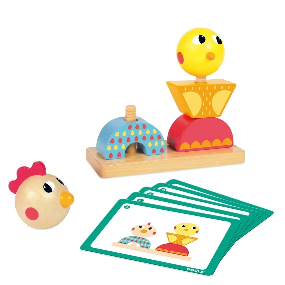 Jeu à Empiler Et Visser - Jolies Poulettes 1 Jeu à Empiler Et Visser - Jolies Poulettes