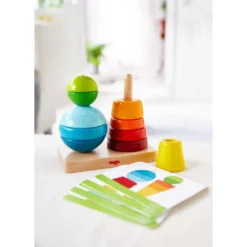 Haba Jeu à Empiler - Ronde Des Couleurs -Magasin De Jouets En Bois jeu a empiler ronde des couleurs bois 4