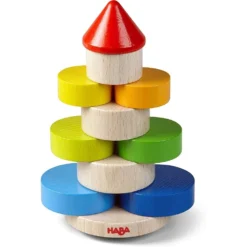 Haba Jeu à Empiler - Tour Infernale -Magasin De Jouets En Bois jeu a empiler tour infernale bois 8