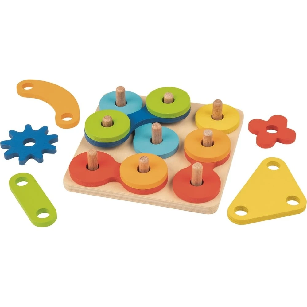 Goki Jeu D'agencement - Formes, Couleurs Et Engrenages 1 Goki Jeu D'agencement - Formes, Couleurs Et Engrenages