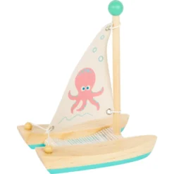 Small Foot Jeu D'eau - Catamaran -Magasin De Jouets En Bois jeu d eau catamaran bois 4