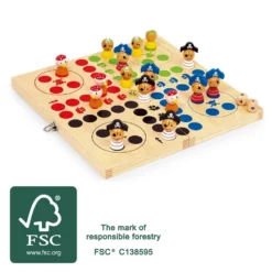 Small Foot Jeu Des Petits Chevaux - Piraterie 8 Small Foot Jeu Des Petits Chevaux - Piraterie -Magasin De Jouets En Bois jeu des petits chevaux piraterie bois 2