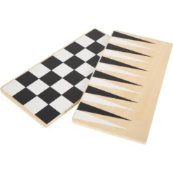 Small Foot Jeux D'échecs, De Dames Et Backgammon 3 En 1 Doré -Magasin De Jouets En Bois jeux d echecs de dames et backgammon 3 en 1 dore bois 8