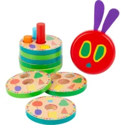 Small Foot Jouet à Empiler - Chenille -Magasin De Jouets En Bois jouet a empiler en bois chenille 2