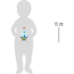 Small Foot Jouet à Empiler - Navette Spatiale -Magasin De Jouets En Bois jouet a empiler en bois navette spatiale 3