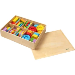 Haba Maxi Coffret Construction Arc-en-ciel -Magasin De Jouets En Bois maxi coffret construction arc en ciel bois 2