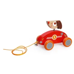 Scratch Petit Chien Pilote De Course à Tirer