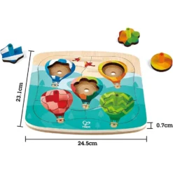 Puzzle 11 Pcs - Vol En Montgolfière -Magasin De Jouets En Bois puzzle 11 pcs vol en montgolfiere bois 7