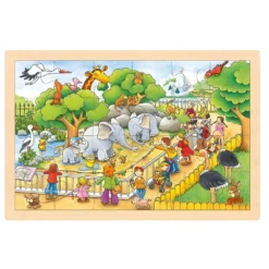 Goki Puzzle 24 Pcs - Visite Au Jardin Zoologique