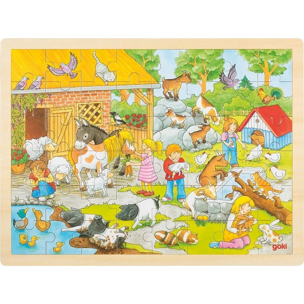Goki Puzzle 48 Pcs - Adorable Ménagerie 1 Goki Puzzle 48 Pcs - Adorable Ménagerie