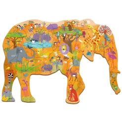 Puzzle 48 Pcs - Éléphant -Magasin De Jouets En Bois puzzle 48 pcs elephant bois 2