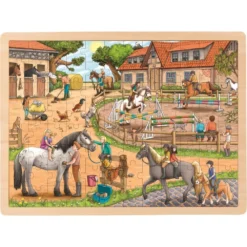 Goki Puzzle 96 Pcs - Centre équestre