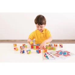 Beleduc Puzzle Cubes - Mosaïque -Magasin De Jouets En Bois puzzle cubes mosaique bois 6