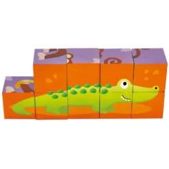 Puzzle Cubes - Safari 8 Puzzle Cubes - Safari -Magasin De Jouets En Bois puzzle cubes safari bois 2