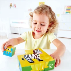 Puzzle Cubes - Safari 9 Puzzle Cubes - Safari -Magasin De Jouets En Bois puzzle cubes safari bois 3