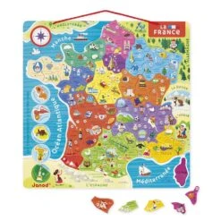 Janod Puzzle Magnétique 93 Pcs - La France (nouvelles Régions 2016)