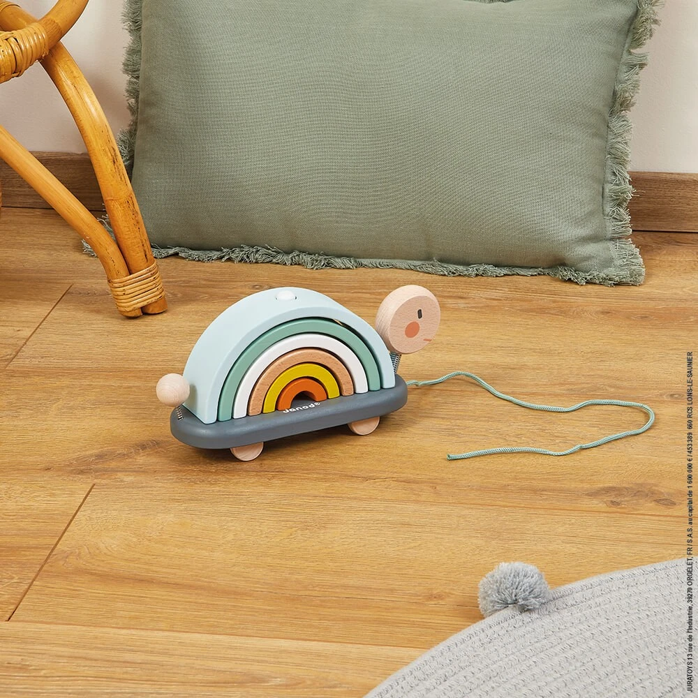 Janod Tortue Arc-en-ciel Sweet Cocoon à Tirer 2 Janod Tortue Arc-en-ciel Sweet Cocoon à Tirer – Image 2
