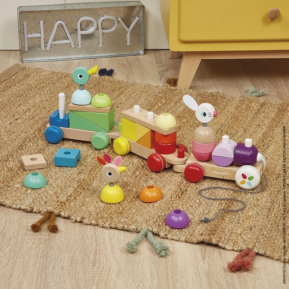 Janod Train Géant Zigolos à Tirer 2 Janod Train Géant Zigolos à Tirer – Image 2