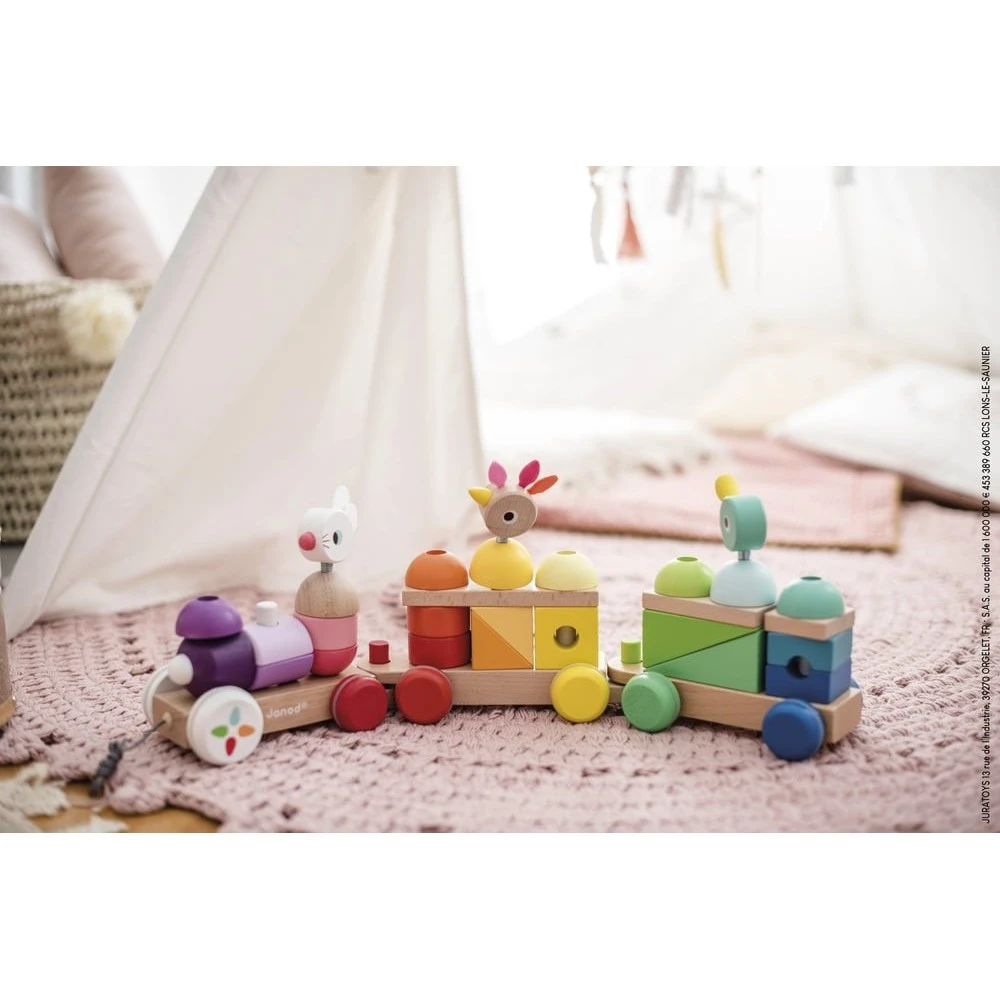 Janod Train Géant Zigolos à Tirer 4 Janod Train Géant Zigolos à Tirer – Image 4